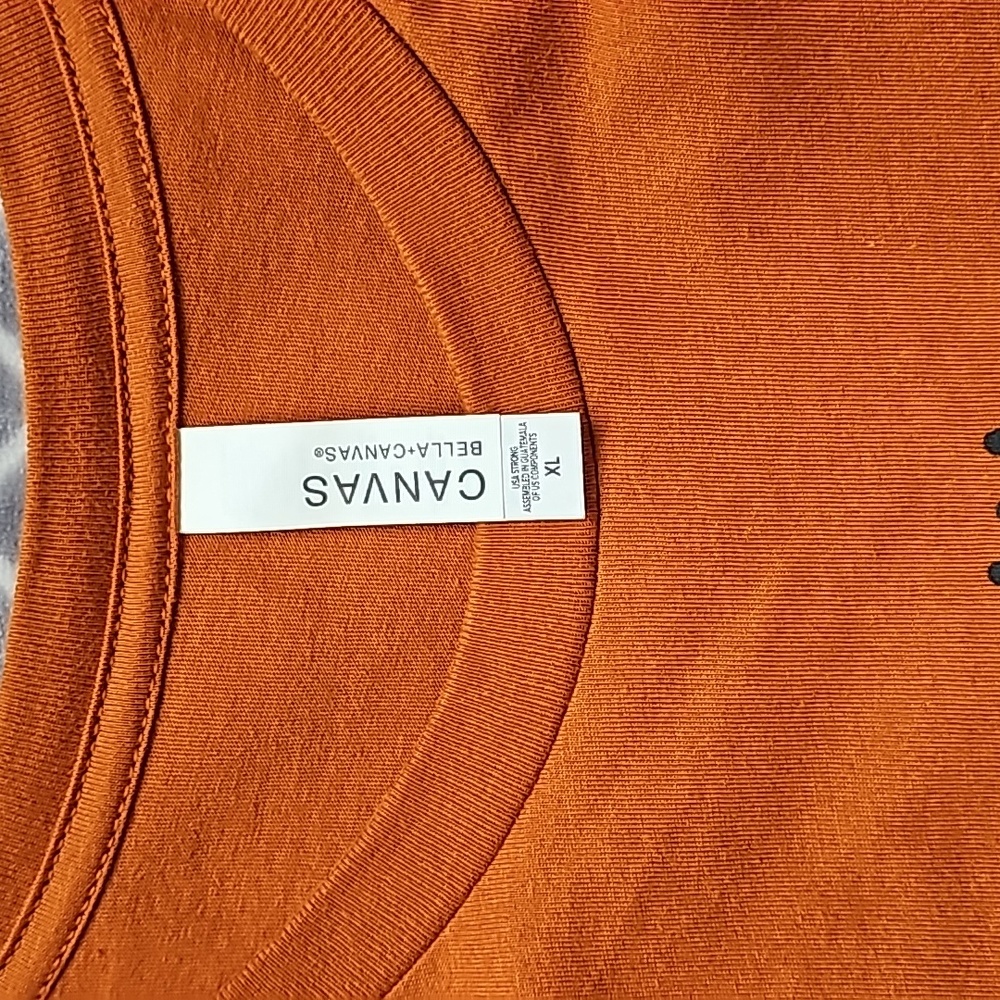 'Yee Haw' orange Western Cowgirl tee, Size XL - Picture 4 of 5